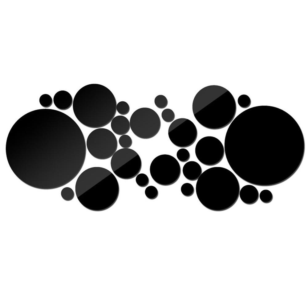 26/32-Piece Round Mirror Wall Stickers - 3D Decorative Set: Small and Large Circles, Large Circle 15cm