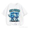 Summer Cartoon Tops 67 Print Tshirt Six Seven T-shirt Kids Boys Clothes Girls Short Sleeve Wear