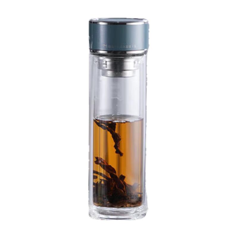Fuguang Antibacterial Double-Layer Glass Water Bottle