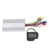 Electric Bike Brushless Motor Controller 36V 48V LCD Display 30A 12 Tube Controller with Battery Speed Display USB