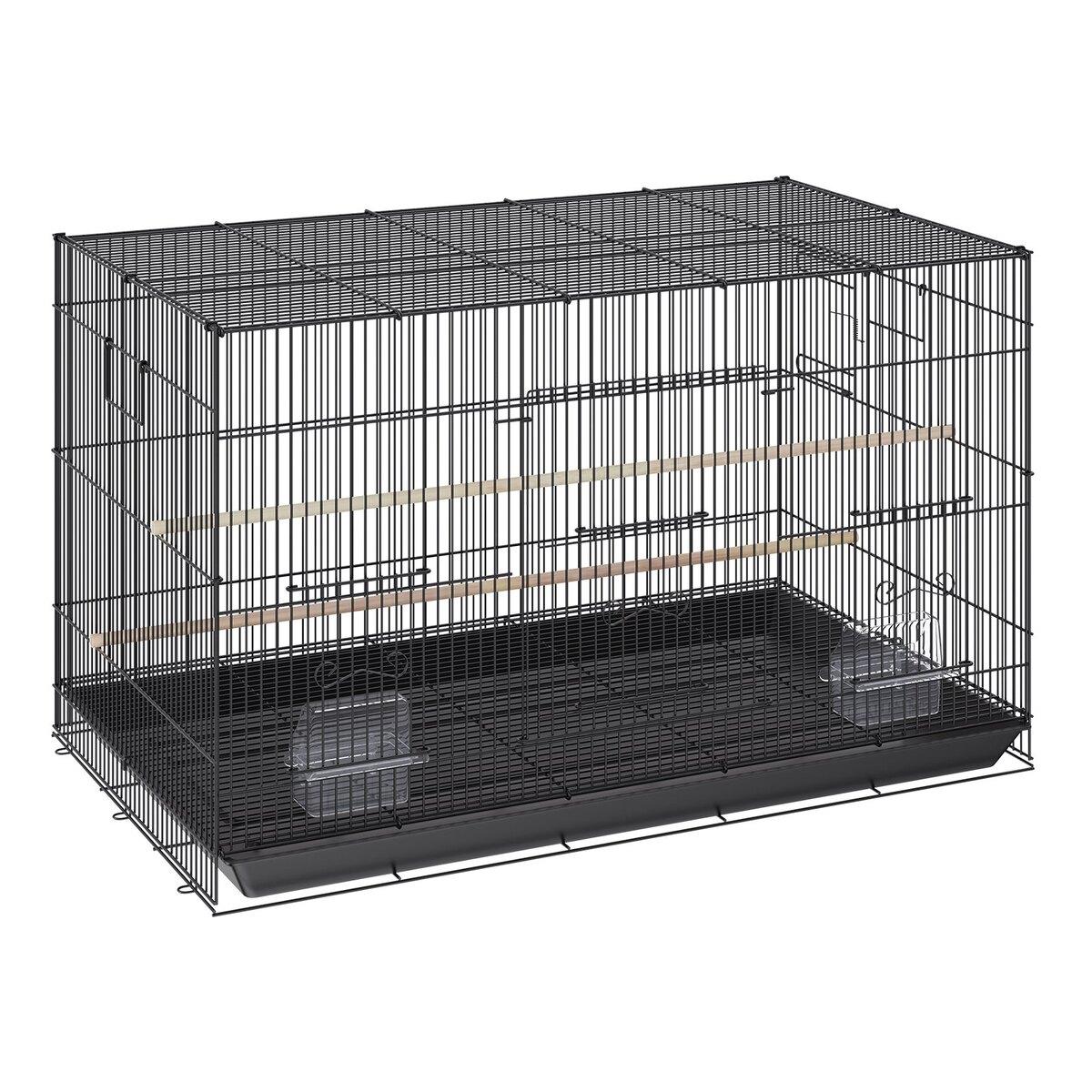 Colivie pentru Păsări de 30 inch, Metalică Mare pentru Peruși Cockatieli Papagali Mici Budgie Păsări Iubărețe Canari, Colivie pentru Păsări de Companie cu Suport cu Role și Tavă
