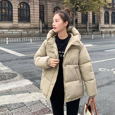 Herbst Winter Verdicken Warme Parka Frauen Casual Einfarbig Lose Mit Kapuze Mantel Baumwolle Gepolsterte Jacken Outwear