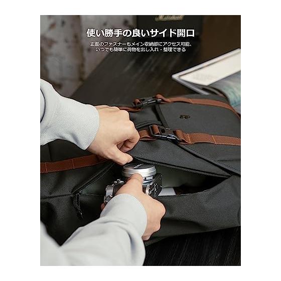 [tomtoc] Rucksack, Large Capacity, Deep Pack, Lightweight, Town Backpack, Computer Backpack, Bag, Water Repellent, Walking around the City, Hiking,