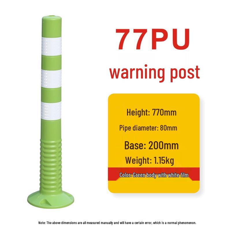 Reflective Elastic Traffic Bollard: PU Anti-Collision Post & Rubber Road Barrier