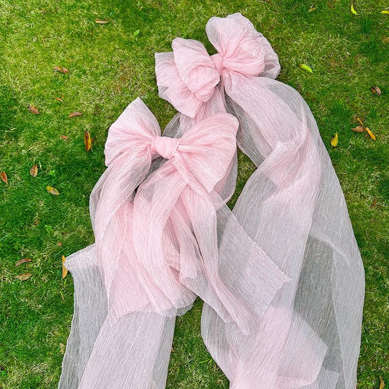 Große rosa Schleife Schleifenknoten Dekoration Prinzessin Mädchen Geburtstagsparty Hochzeit Babyparty Bogenabdeckung Raum Hängende Dekoration Schleifenknoten