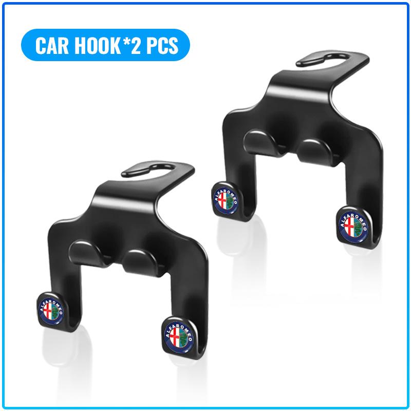 Car Seat Back Hooks Phone Holder Auto Portable Fastener Double Hooks For Alfa Romeo 147 159 Giulietta Giulia Mito Spider Alpha Nheadrest