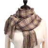 Plaid scarf sweet imitation cashmere scarf women's 2025 new fashion medium and long warm scarf shawl