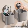 Wall-Mounted Suction Cup Toothbrush and Mouthwash Holder