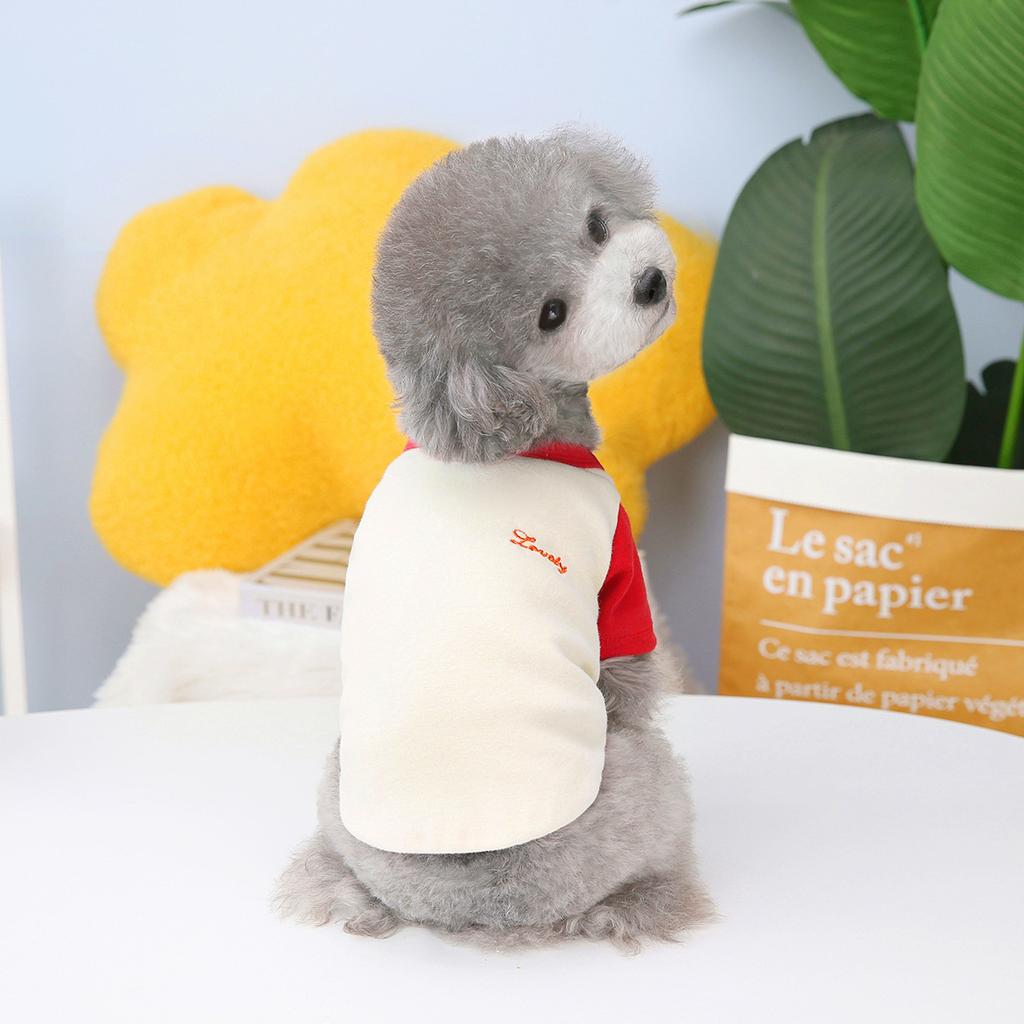 Spring and Summer New Pet Clothes Pet Clothes Teddy Home Clothes Hit Sleeve T-shirt Dog Clothes