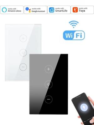 Tuya WiFi Smart Touch Light Dimmer Switch US Standard Smart Life Voice Control AC110-240V Works with Alexa Google Home