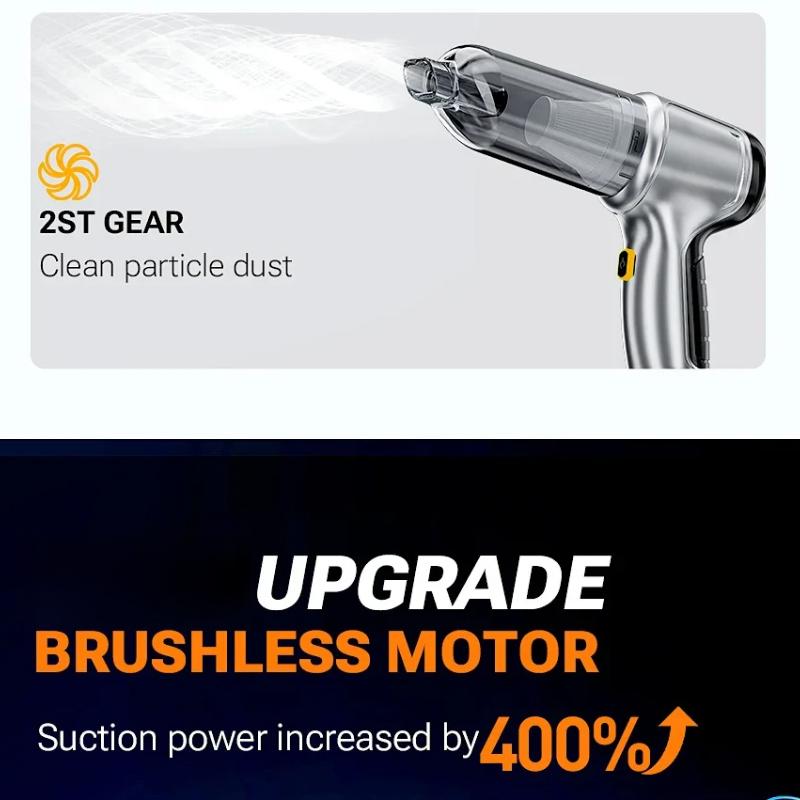 Car Vacuum CIeaner 638000Pa Wireless Brushless Mini Handheld Cleaning Machine Powerful Portable Blower Vacuum Cleaner for Car Home
