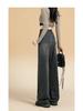 American High-Waisted Light-Wash Wide-Leg Jeans for Women