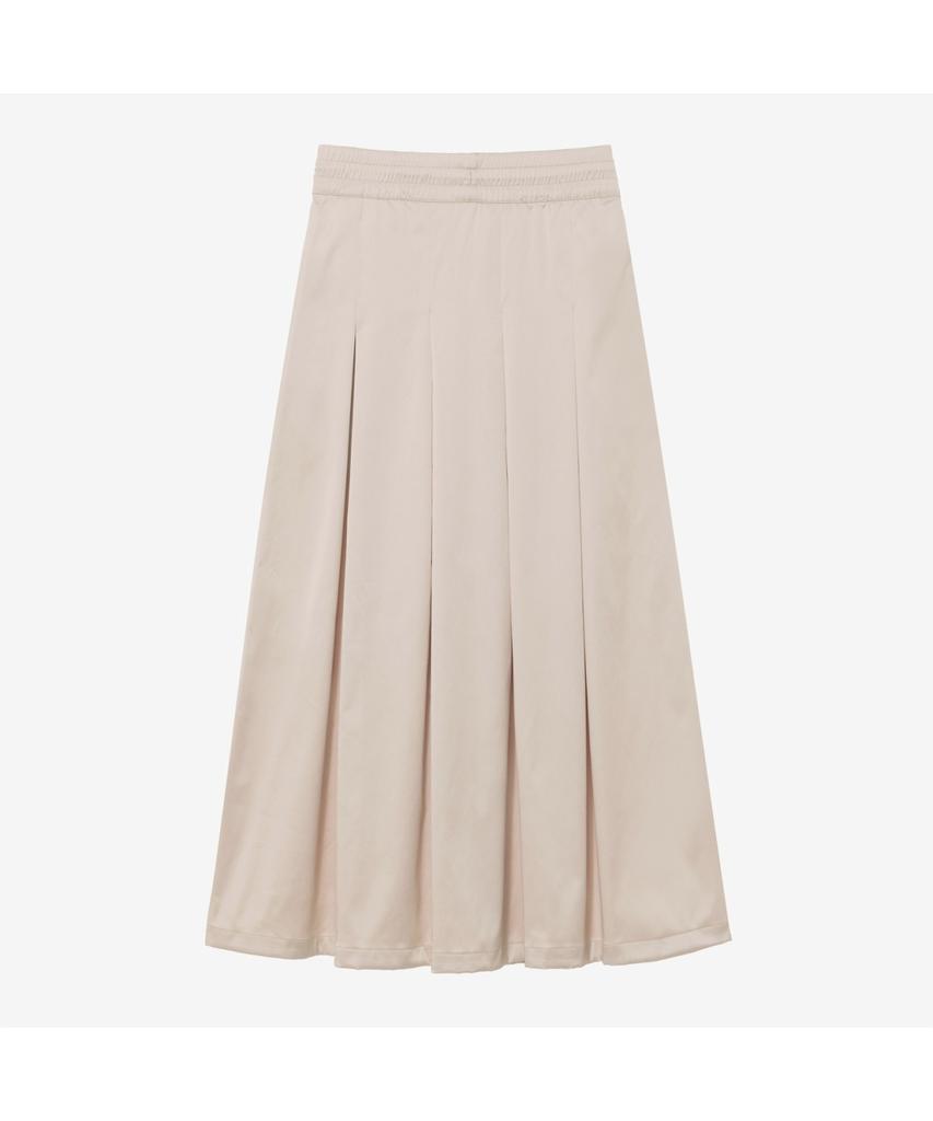 Noseupeiseu Nk6Nr31L Women'S Satin Flare Skirt Light_Beige