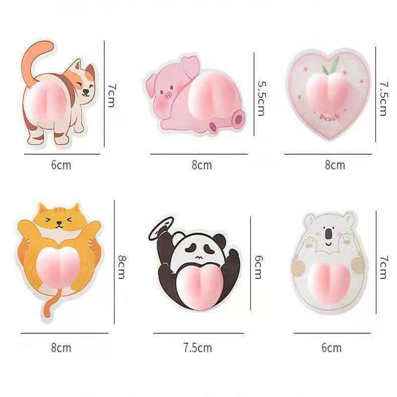 4Pcs Cute White Bear Dog Squeeze Toy DIY Bumper Sticker Soft Squishy Stress Relief Novelty Kids Adults
