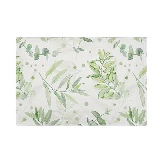 Floral Linen Placemat Tulip Spring Party Placemat Flowers Leaves Placemat Protects Table from