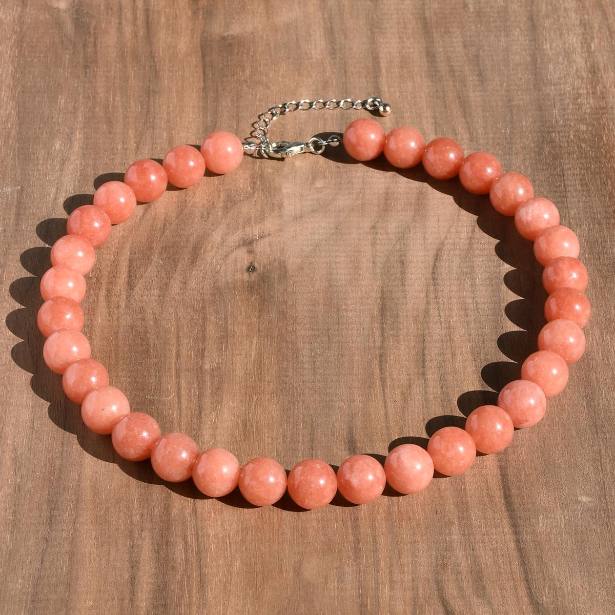 Натуральный камень 12 мм Розовый кварц Цветной камень Круглые бусины Ожерелье Богемное Женское Весенне-летнее Нежное Циркон