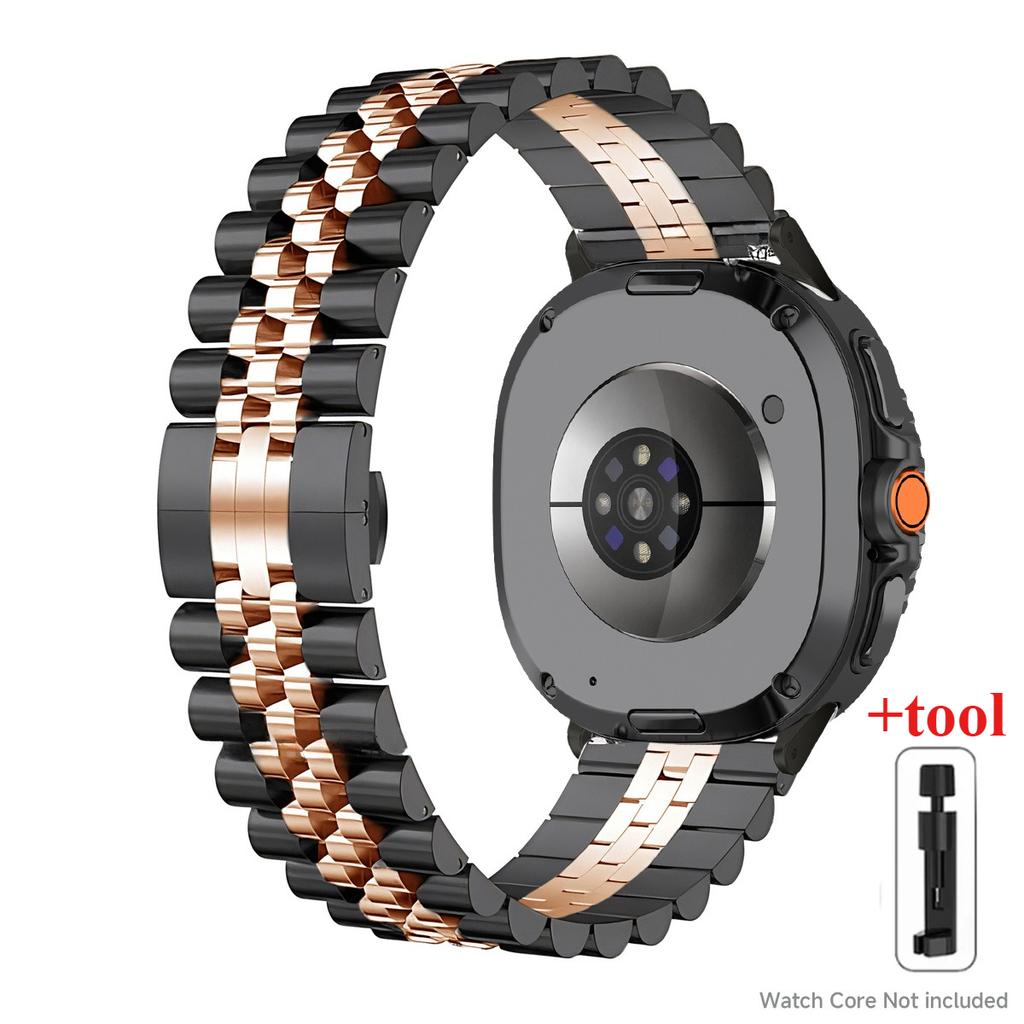 Bracelet de Luxe en Acier Inoxydable pour Samsung Galaxy Watch 8 Classic 46mm 8 44/40mm Bracelet Métal Galaxy Ultra2025 / 7 47mm Bracelet Homme