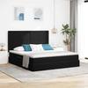 Storage Bed with Mattress Black 160 x 200 cm Velvet