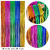 Color-Block Tinsel Curtain 1x2m - Festive Background for Christmas, Halloween, and Birthdays