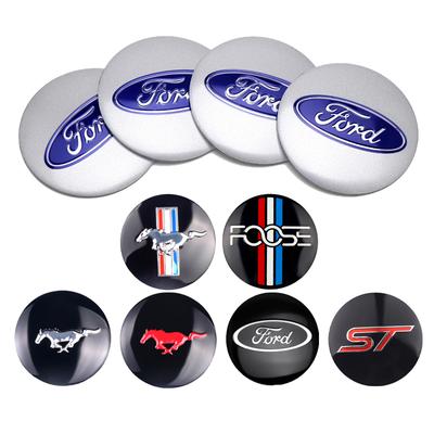 56mm Car Wheel Rims Hub Center Cover Decals Sticker For Shelby Fiesta Focus Fusion Escape Mustang ST Foose Explorer Mondeo