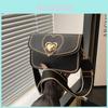 Trendy Black Pu Square Bag For Women Stylish Chic Shoulder Crossbody Purse