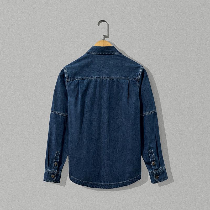 Men's Slim-Fit Denim Shirt Jacket - Trendy, Versatile, Japanese-Inspired Casual Wear