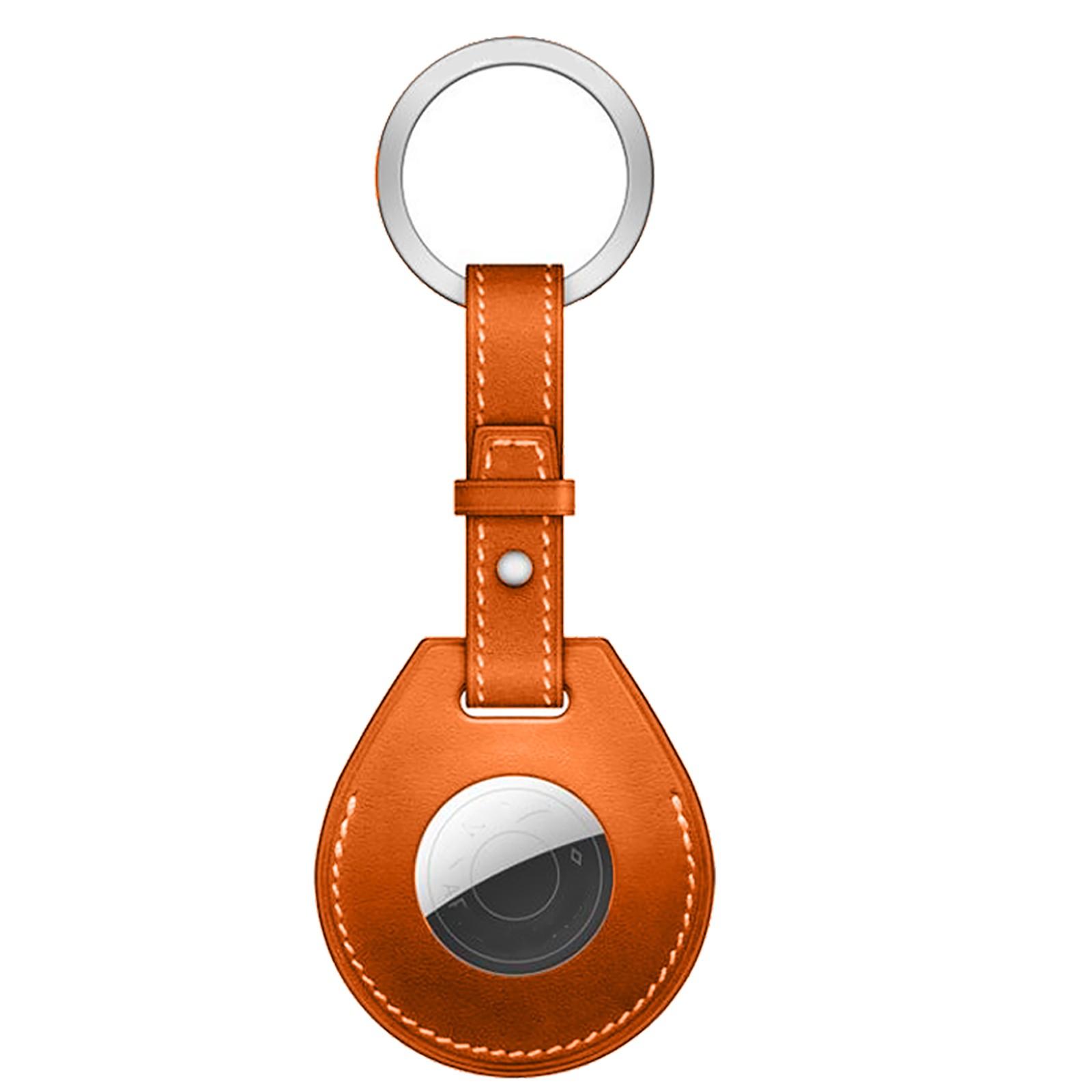 

Кожаный чехол для AirTag для чехла для отслеживания местоположения AirTags оранжевый