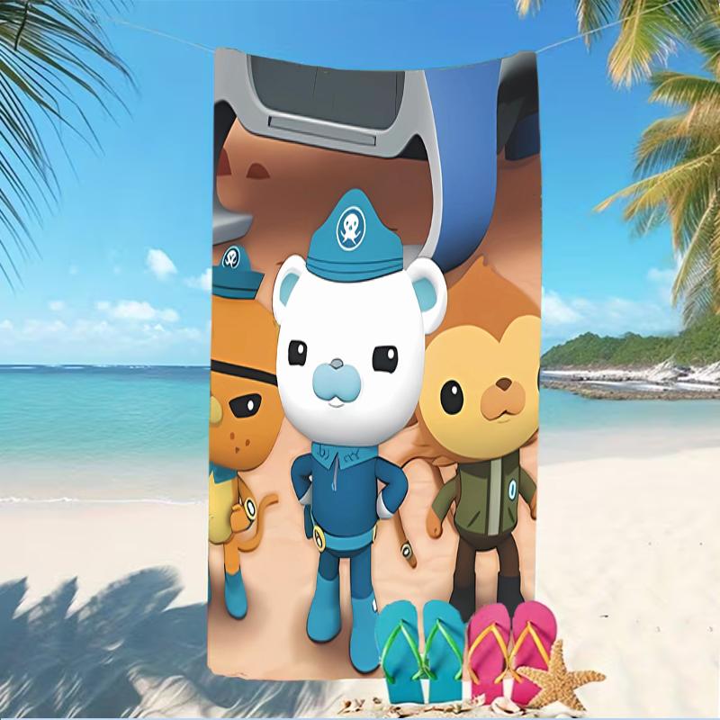 Beach Towel with Octonauts Pattern - Soft,absorbent,machine Washable Lightweight&Modern,swimming,Travel Essentials