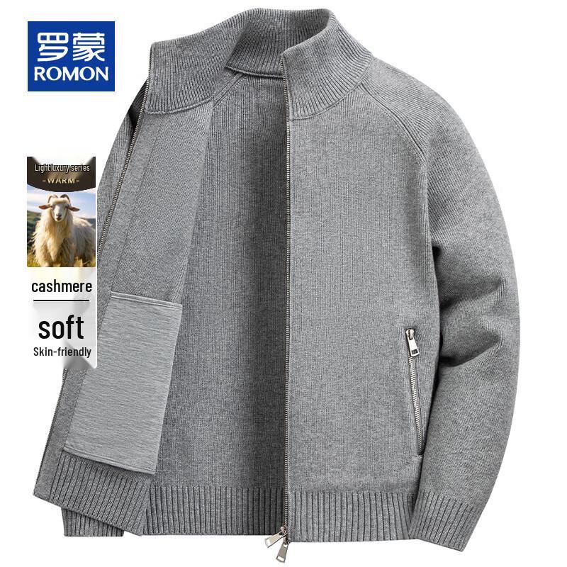 

ROMON Men s Cashmere Blend Zipper Cardigan XL