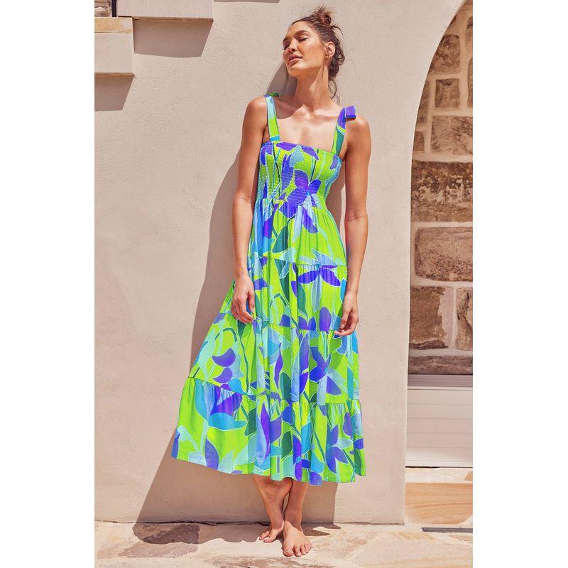 Long Camisole Dress2025 European and American Summer Women New Sleeveless Print Long Sling Dress