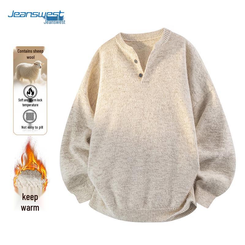 Jeanswest Men's Lamb Wool Blend Pullover Sweater