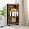 Bookshelf 60 x 30 x 121 cm Engineered Wood Smoked Oak