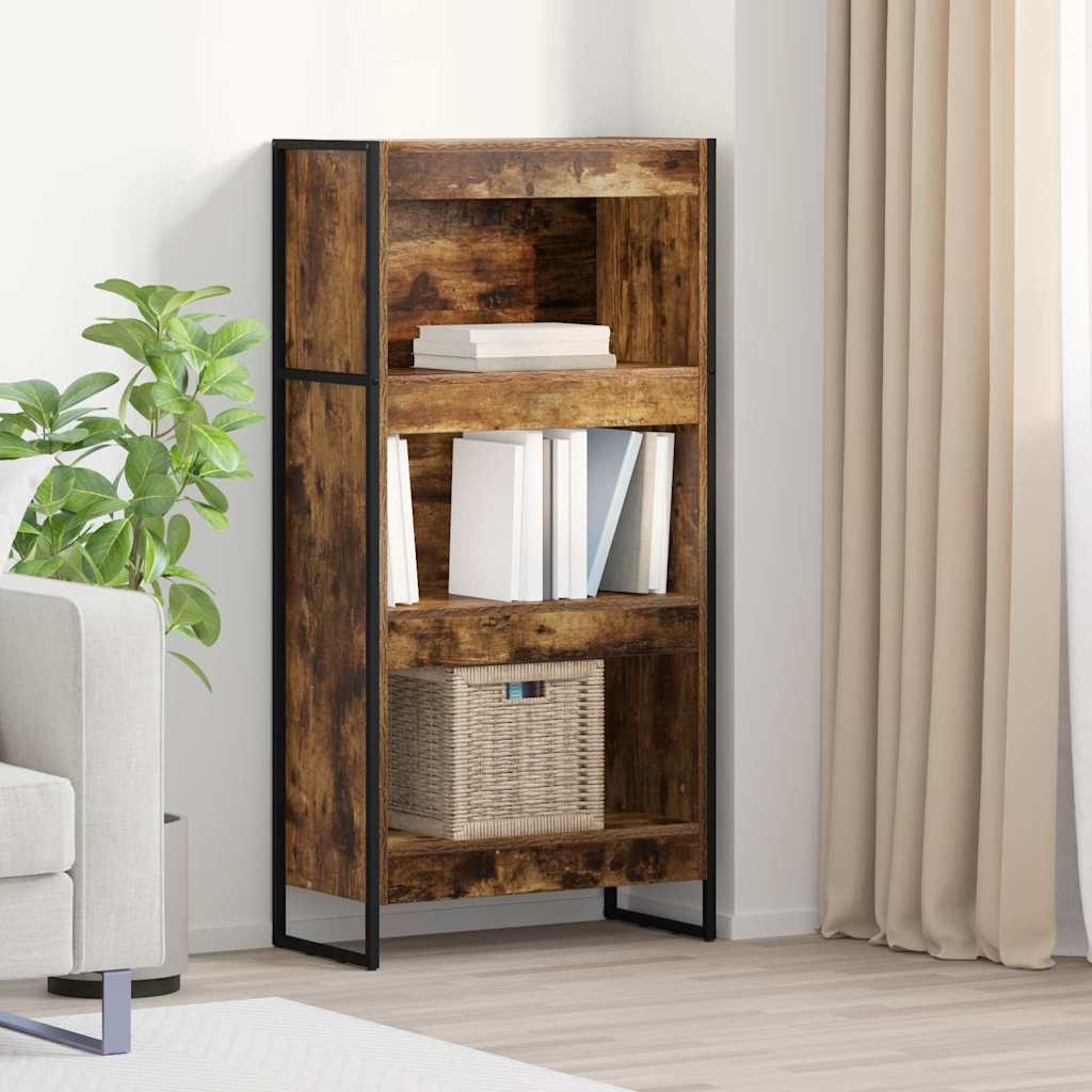 Bookshelf 60 x 30 x 121 cm Engineered Wood Smoked Oak