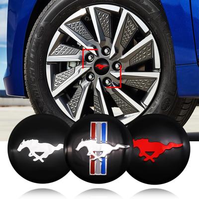 4pcs 56mm Car Wheel Center Hub Stickers Center Caps Decal Tire Rim Sticker Decoration For Mustang Fiesta Mondeo Fusion Kuga