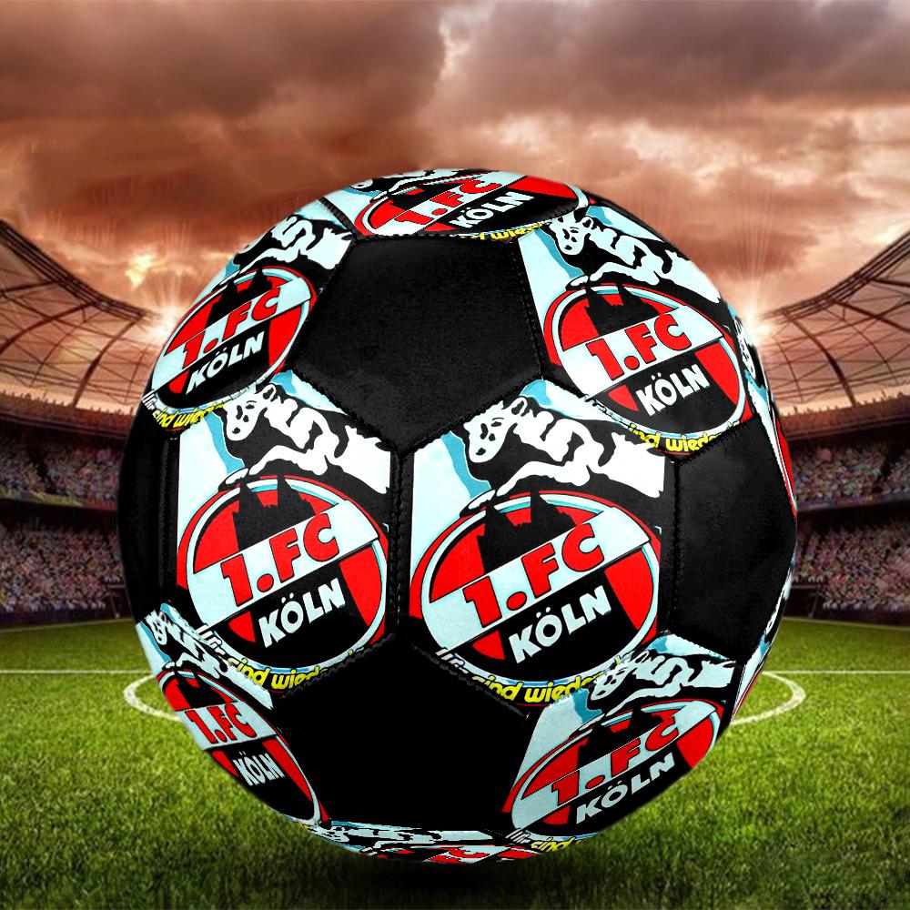 Pallone da Calcetto Indoor FC KÖLN Colorato Cucito a Macchina PVC Misura 5 Pronto per Allenamento di Squadra e Competizione Durevole Rimbalzo Elevato Fantastico Regalo Sportivo