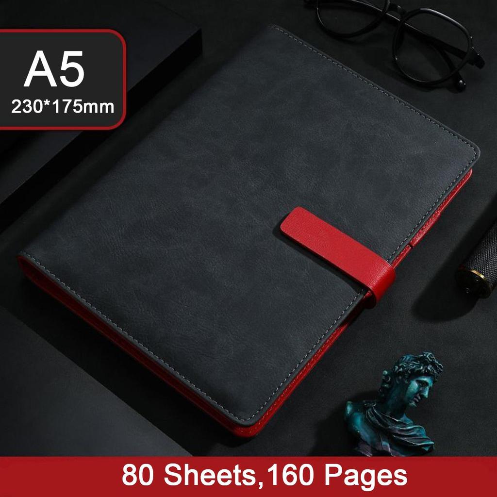 A5/B5 buckle student subject notebook, business loose-leaf notepad, diary, work meeting record book, travel log, 80 sheets 160 pages