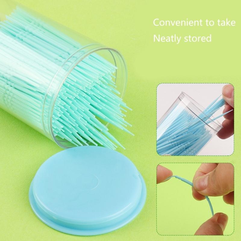 Safe Toothpicks Two Head Design Fin Tip  Tooth Cleaners For Dental Care Travel Friendly Plastic Cleaning Tool 1pc