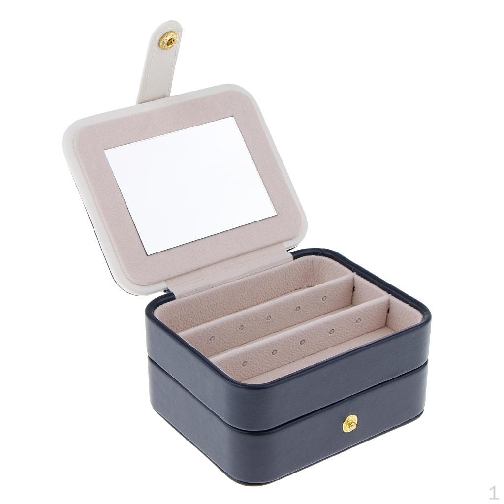 Organizer Holder Double Layer Carrying Box Portable Jewelry Storage
