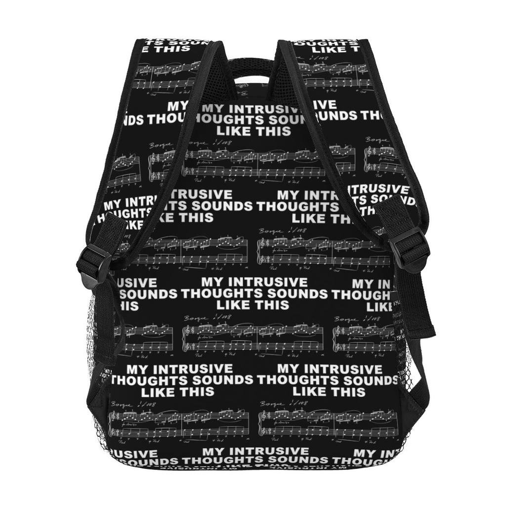 Ghost Trippy Vaporwave Halloween Techno Rave EDM Music School Daily Pack School Carrier Daypack for Men Women School Bag Carry Bags