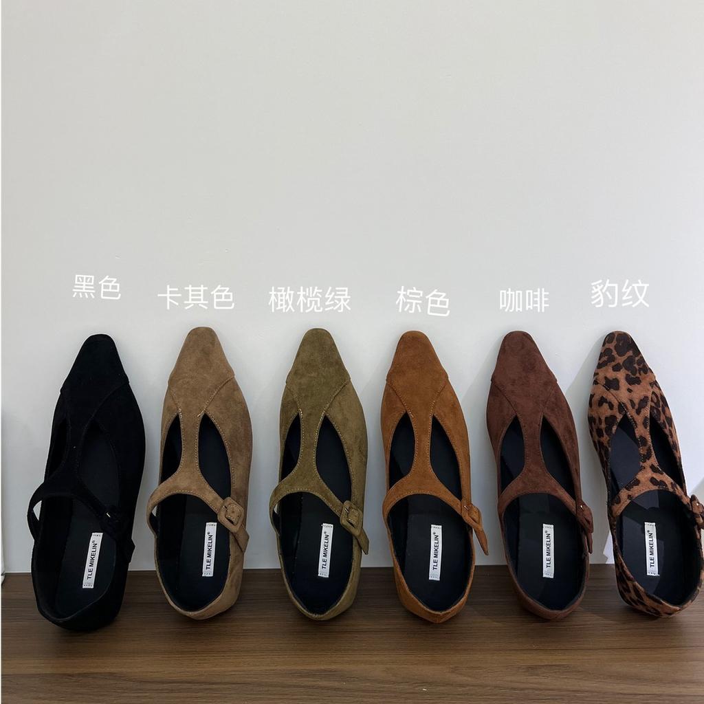 Retro soft-soled evening shoes women's 2025 autumn new Korean version versatile pointed shallow mouth single shoes