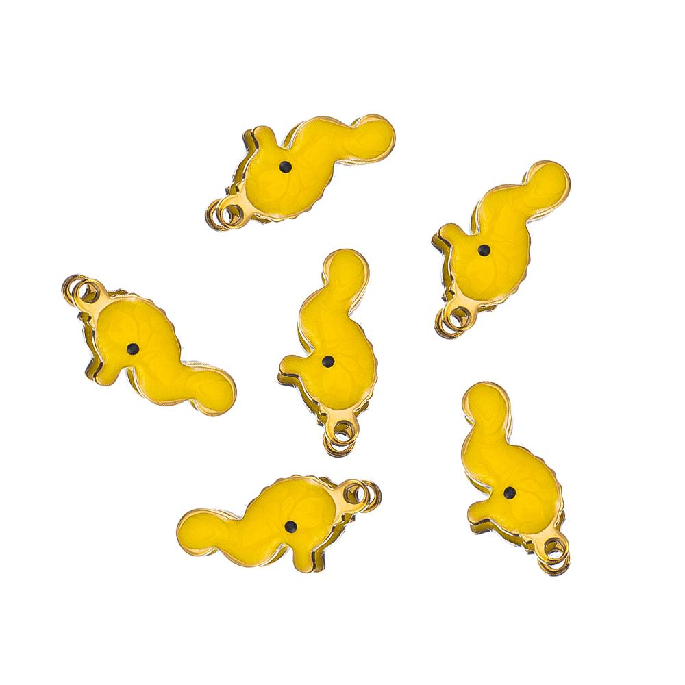 

10pcs Stainless Steel Enamel Octopus Seahorse Dolphin Crab Clown fish Charm Bracelet Earring Pendant Base for DIY Jewelry Making 10pcs Random color