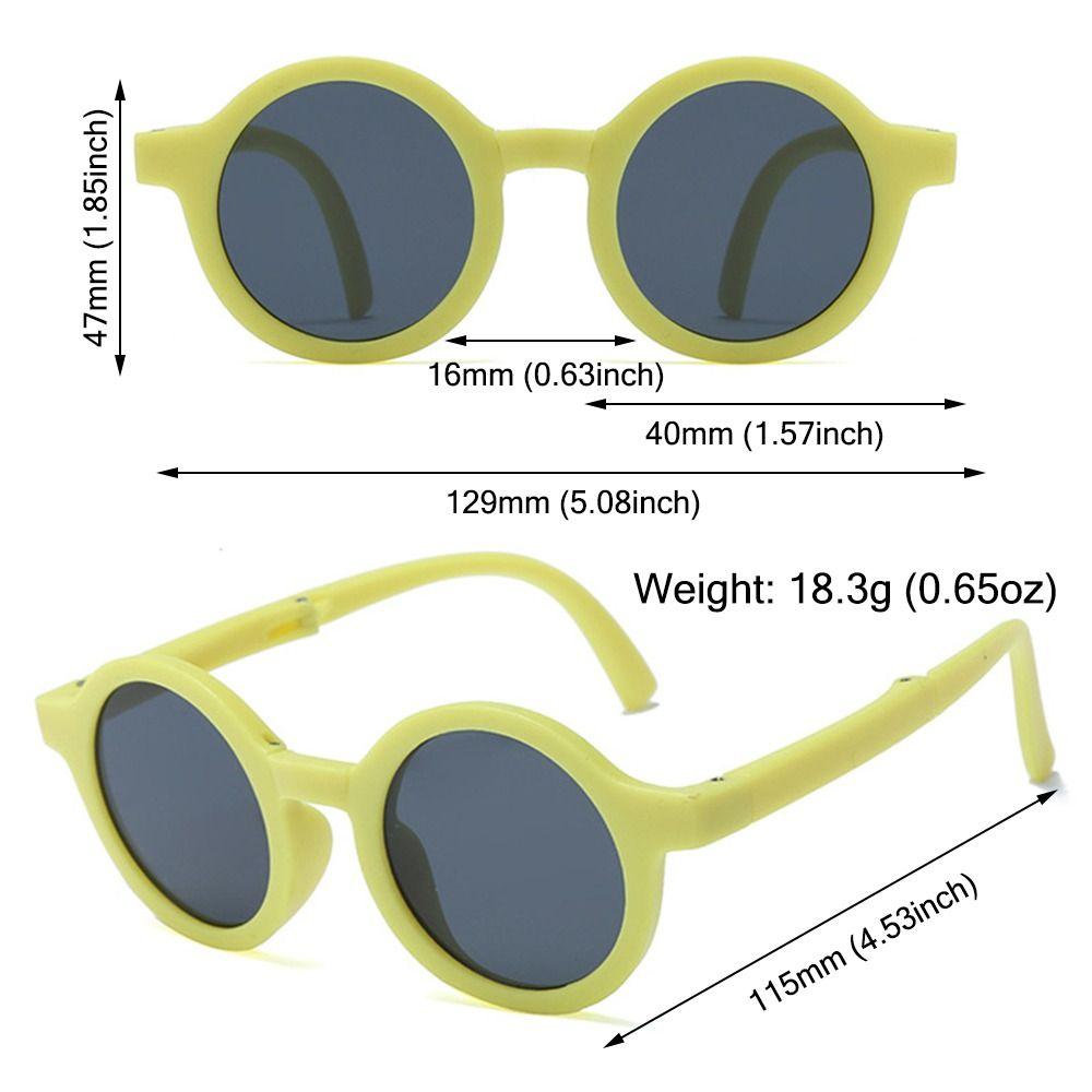 Kids Sunglasses Round Frame Foldable Sunglasses UV 400 Outdoor Children Shades Eyewear for Toddler Boys Girls Travel Goggle