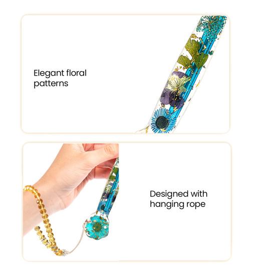 Floral Resin Crochet Hook Dried Flower Clear Handle Crochet Hook 1 Pc