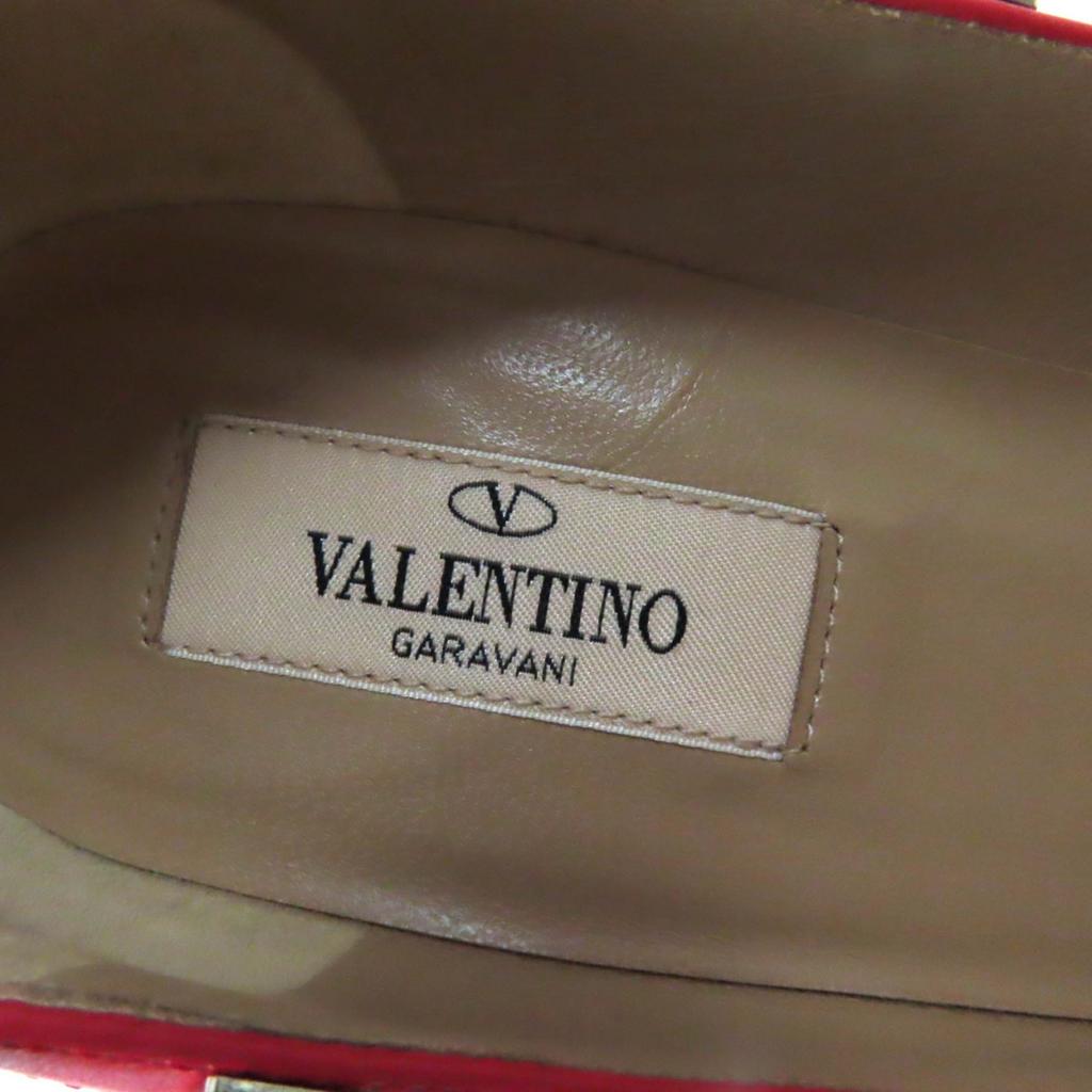 Great Valentino Garavani pumps Rock stud pointed toe Red leather Women 36 Used