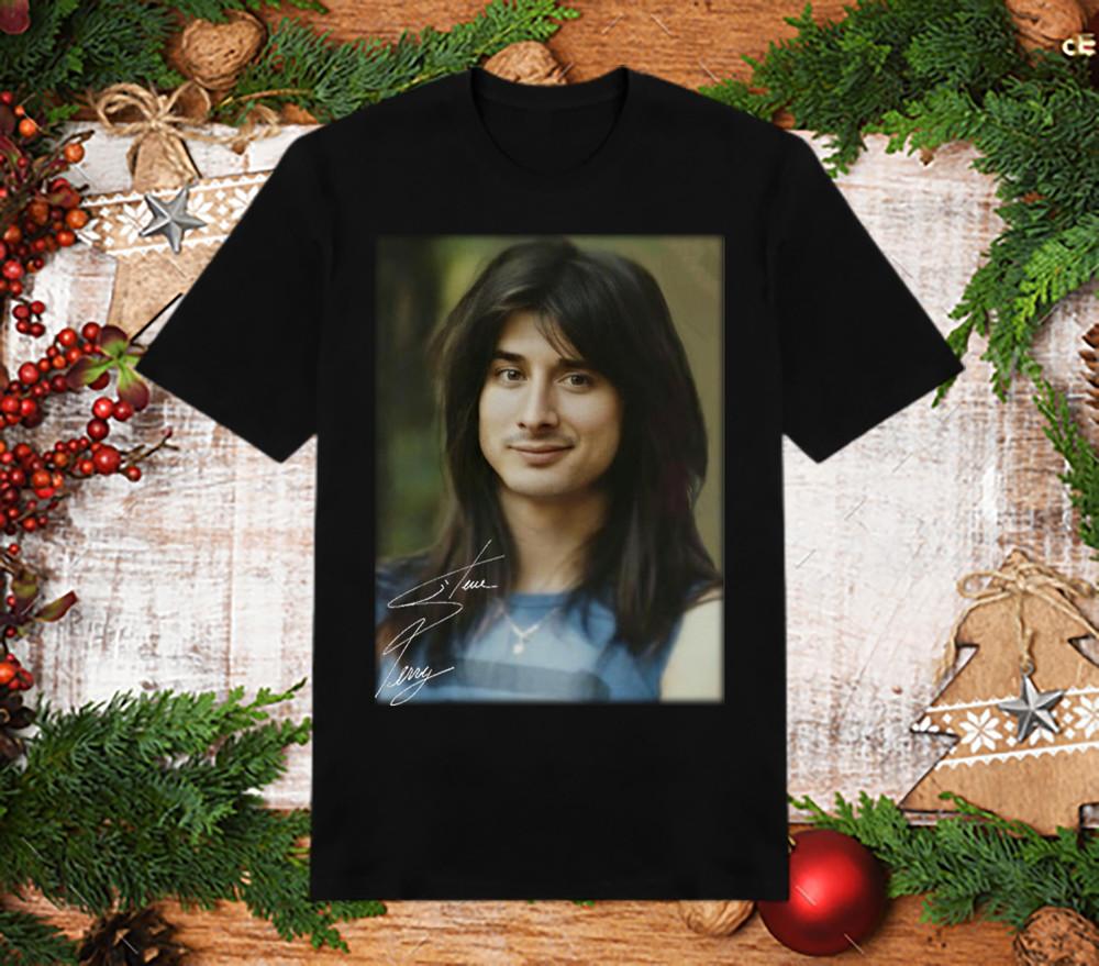 Steve Perry Smile Singer Short Sleeve Cotton Black S-2345XL Unisex Unisex T-Shirt L