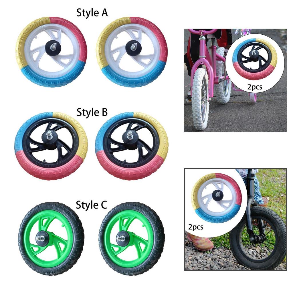 Balance Bike Spare Tire Set, Foam Airless Replacement Tire, Nylon Repair Kit, No Inflation Required,
