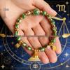 Twelve Constellations Guardian Cloisonné Enamel Flower Bracelet