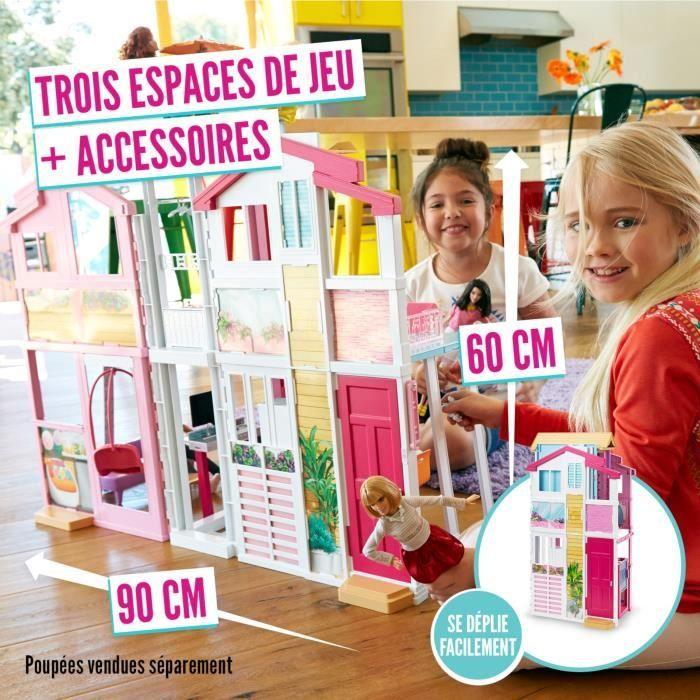 Maison De Luxe - BARBIE - 4 Pièces Spacieuses - Repliable - Accessoires Design