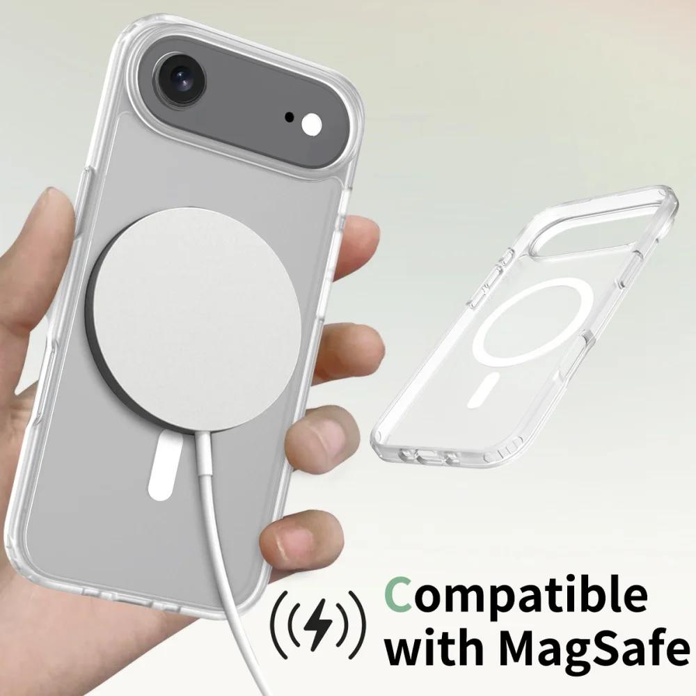 Hochwertige magnetische Magsafe-Hülle für IPhone 17 Air 16 15 14 13 12 11 Pro Max Plus SE4 16e kabelloses Laden robuste Panzerabdeckung