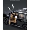 1/18 Lexus LX570 SUV Sport Toy Car Diecast Metal Model Miniature Pull Back Sound Light Doors Openable Collection Gift for Kids
